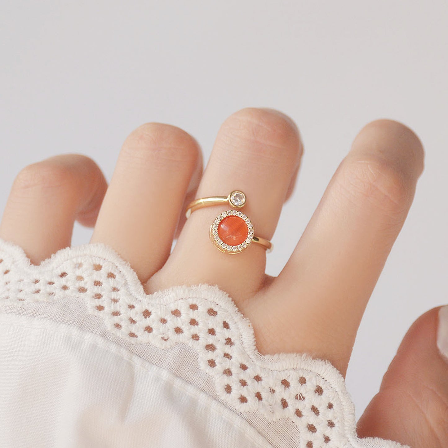 AurZee™ Red Ruby Anxiety Ring